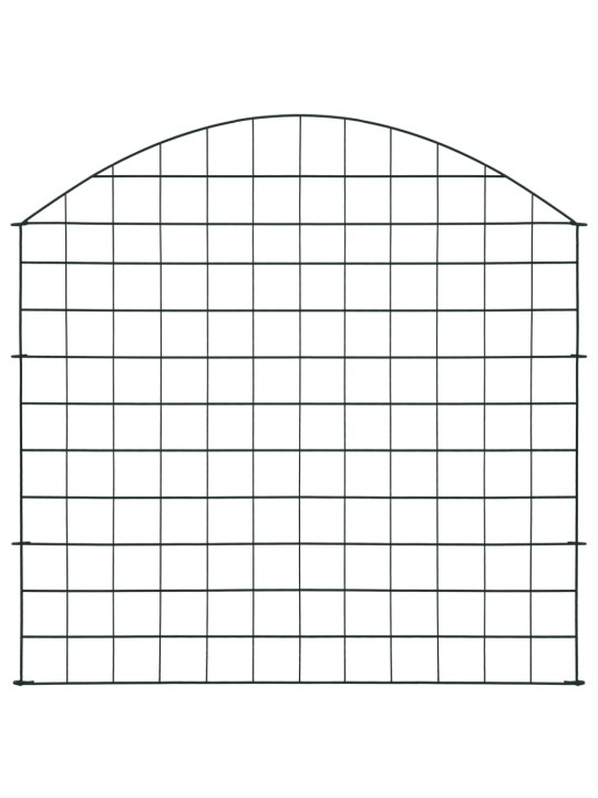 Obloukový zahradní plot 77,5 x 78,5 cm zelený