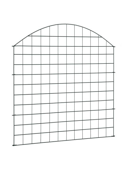 Obloukový zahradní plot 77,5 x 78,5 cm zelený