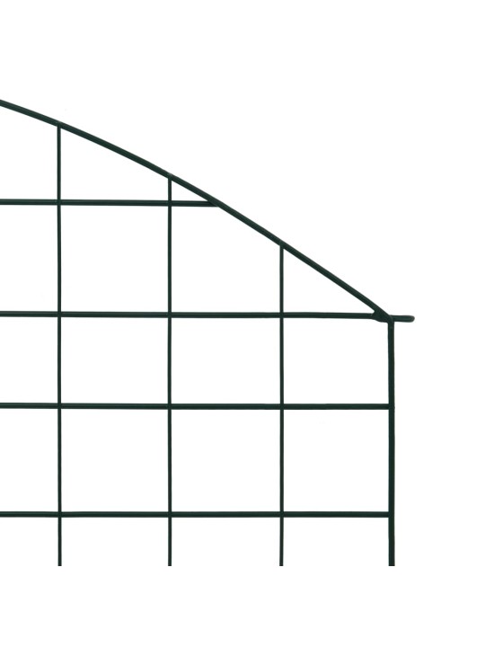 Obloukový zahradní plot 77,5 x 78,5 cm zelený