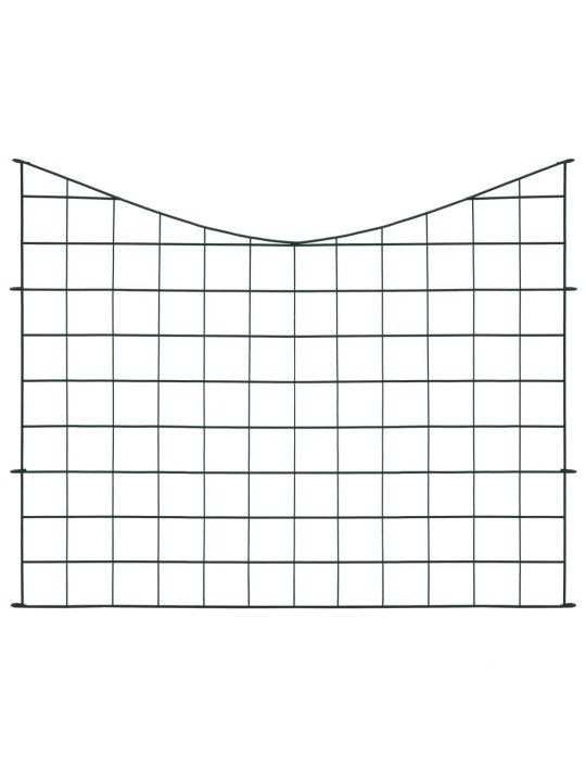 Zahradní plot s obloukem dolů 77,5 x 64 cm zelený