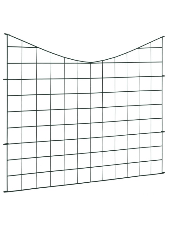 Zahradní plot s obloukem dolů 77,5 x 64 cm zelený