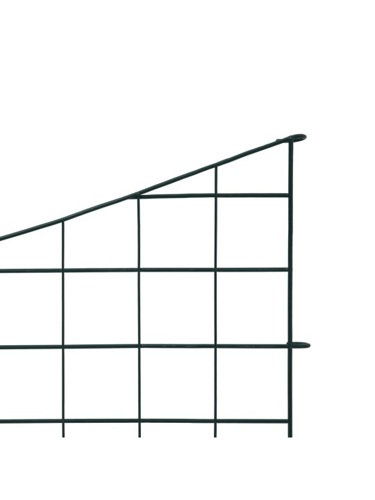 Zahradní plot s obloukem dolů 77,5 x 64 cm zelený