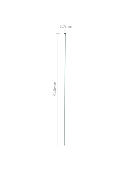 Zahradní plot s obloukem dolů 77,5 x 64 cm zelený