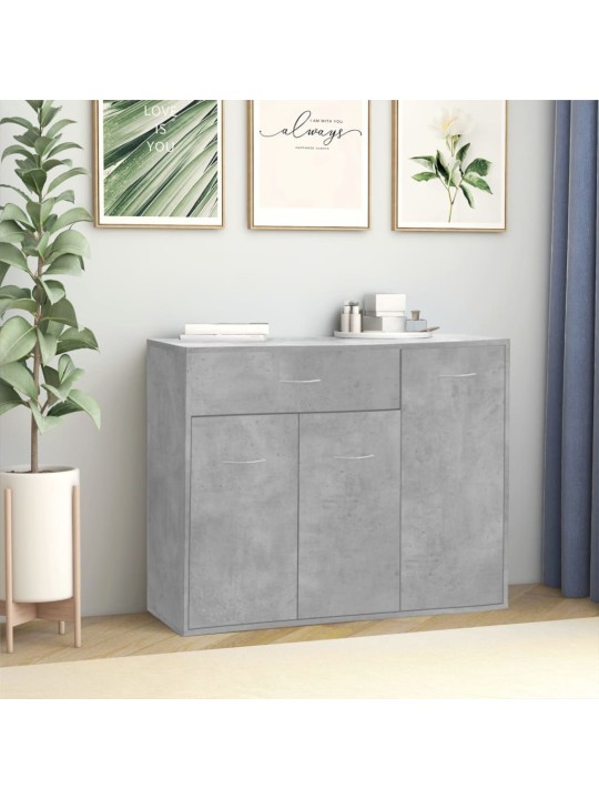 Příborník betonově šedý 88 x 30 x 70 cm kompozitní dřevo