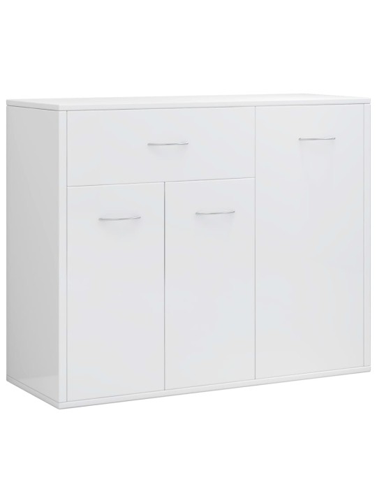 Příborník bílý s vysokým leskem 88x30x70 cm kompozitní dřevo