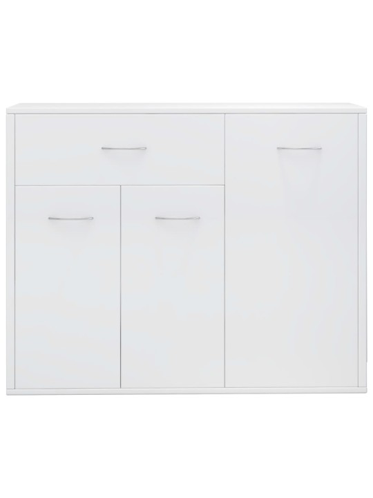 Příborník bílý s vysokým leskem 88x30x70 cm kompozitní dřevo