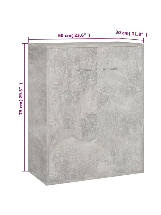 Příborník betonově šedý 60 x 30 x 75 cm kompozitní dřevo