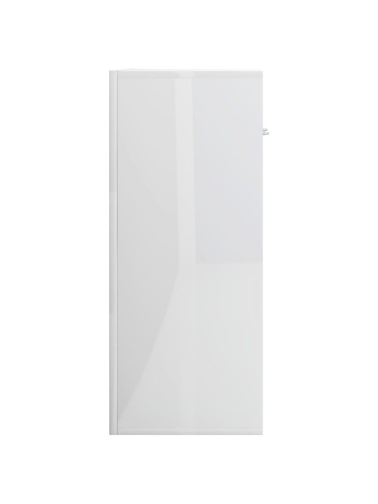 Příborník bílý s vysokým leskem 60x30x75 cm kompozitní dřevo