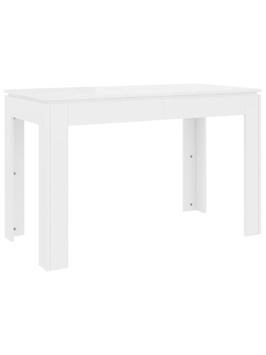 Jídelní stůl bílý vysoký lesk 120 x 60 x 76 cm kompozitní dřevo