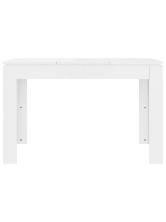 Jídelní stůl bílý vysoký lesk 120 x 60 x 76 cm kompozitní dřevo