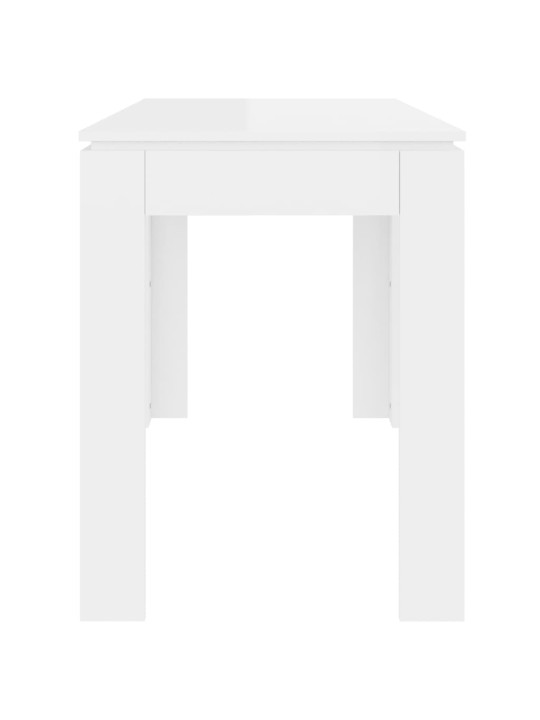 Jídelní stůl bílý vysoký lesk 120 x 60 x 76 cm kompozitní dřevo