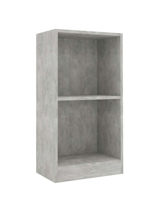 Knihovna betonově šedá 40x24x75 cm kompozitní dřevo