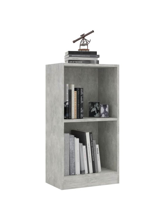 Knihovna betonově šedá 40x24x75 cm kompozitní dřevo
