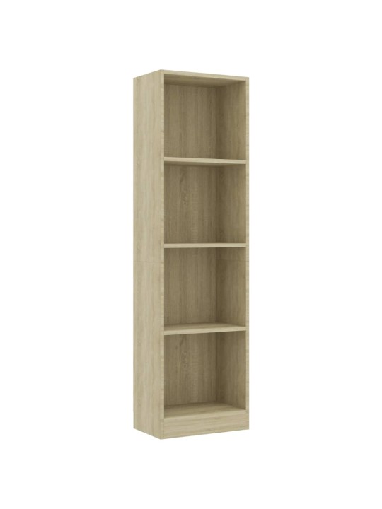4patrová knihovna dub sonoma 40 x 24 x 142 cm kompozitní dřevo