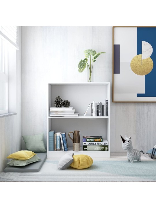 Knihovna bílá 60 x 24 x 76 cm kompozitní dřevo