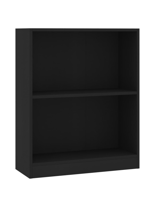 Knihovna černá 60 x 24 x 76 cm kompozitní dřevo