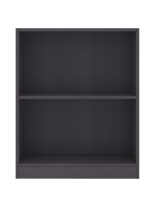 Knihovna šedá 60 x 24 x 76 cm kompozitní dřevo