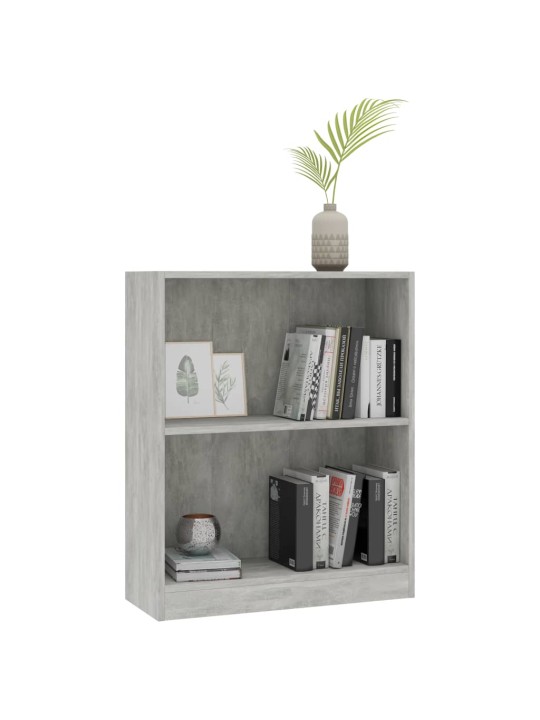Knihovna betonově šedá 60 x 24 x 76 cm kompozitní dřevo