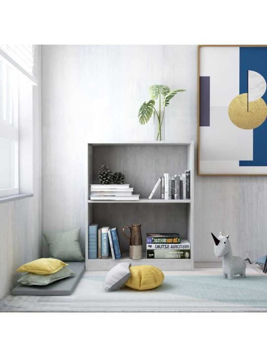 Knihovna betonově šedá 60 x 24 x 76 cm kompozitní dřevo