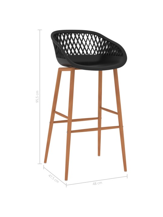 Barové židle 2 ks černé