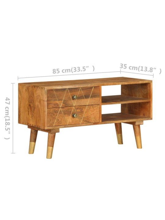 TV stolek 85 x 35 x 47 cm masivní mangovníkové dřevo
