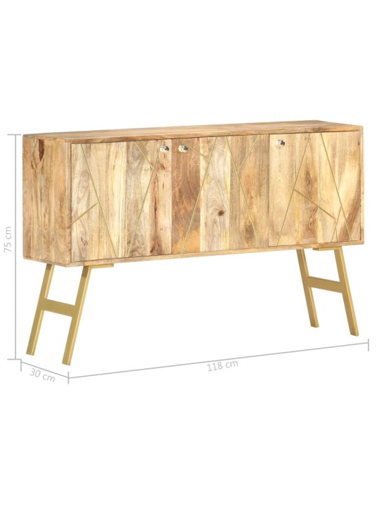 Příborník 118 x 30 x 75 cm masivní mangovníkové dřevo