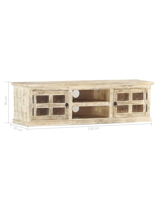 TV stolek 130 x 30 x 36 cm masivní mangovníkové dřevo