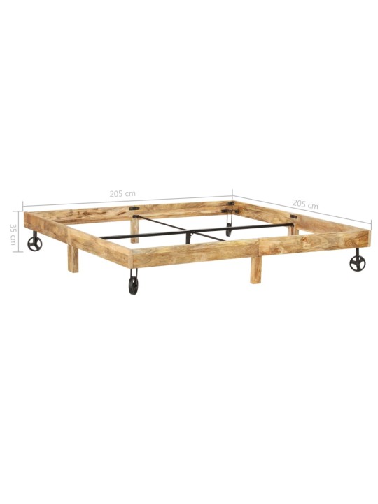 Rám postele masivní mangovníkové dřevo 200 x 200 cm