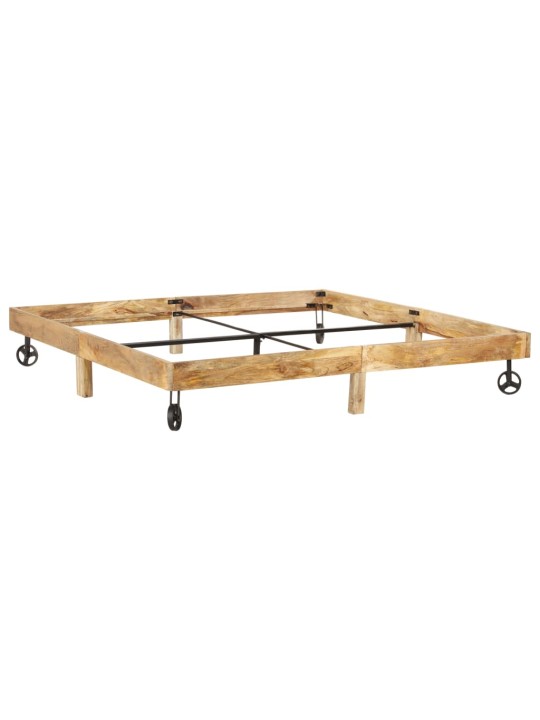 Rám postele masivní mangovníkové dřevo 200 x 200 cm