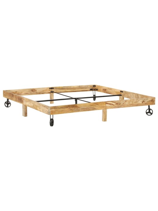 Rám postele masivní mangovníkové dřevo 200 x 200 cm