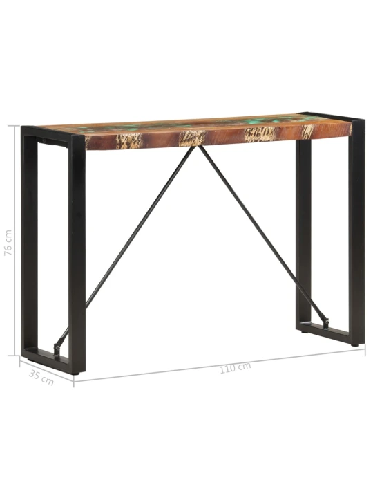 Konzolový stolek 110 x 35 x 76 cm masivní recyklované dřevo
