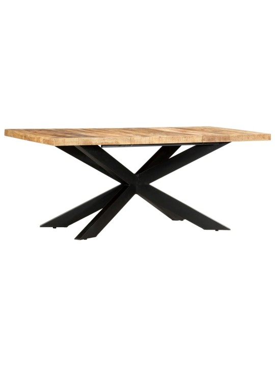 Jídelní stůl 180 x 90 x 76 cm masivní hrubé mangovníkové dřevo