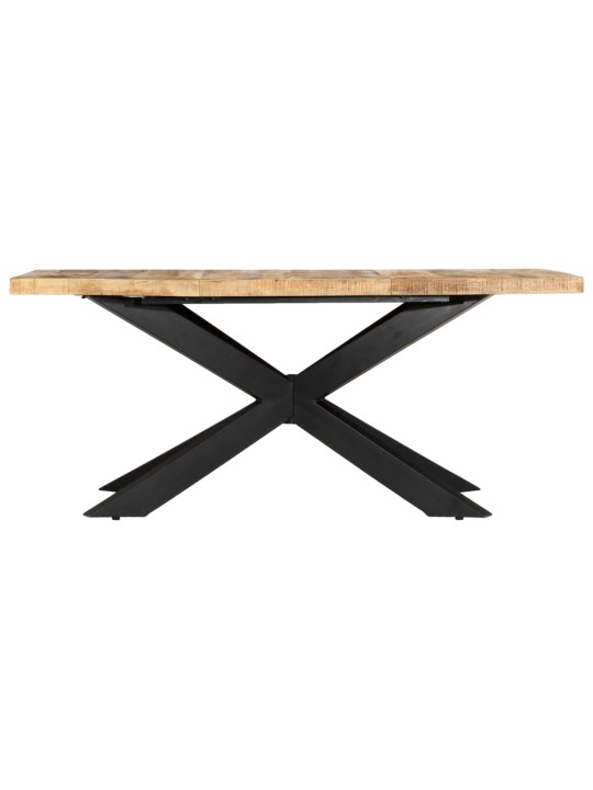 Jídelní stůl 180 x 90 x 76 cm masivní hrubé mangovníkové dřevo