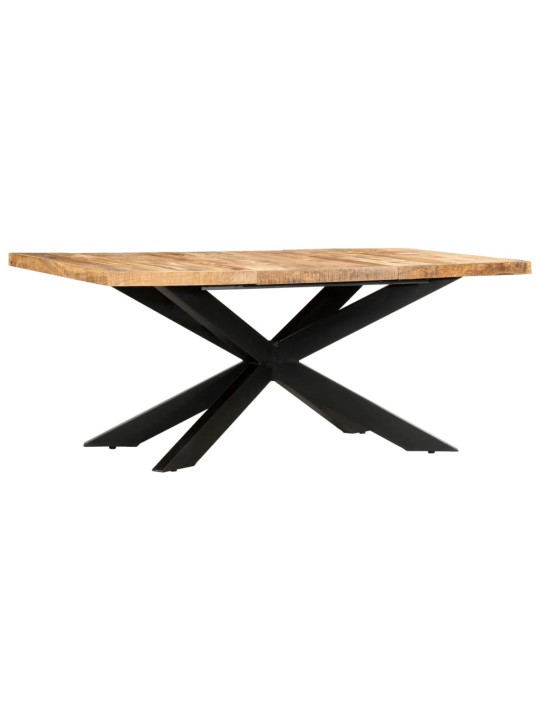 Jídelní stůl 180 x 90 x 76 cm masivní hrubé mangovníkové dřevo