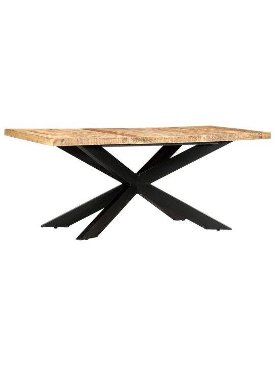 Jídelní stůl 180 x 90 x 76 cm masivní hrubé mangovníkové dřevo
