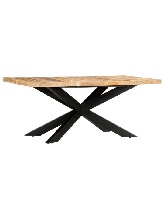 Jídelní stůl 180 x 90 x 76 cm masivní hrubé mangovníkové dřevo