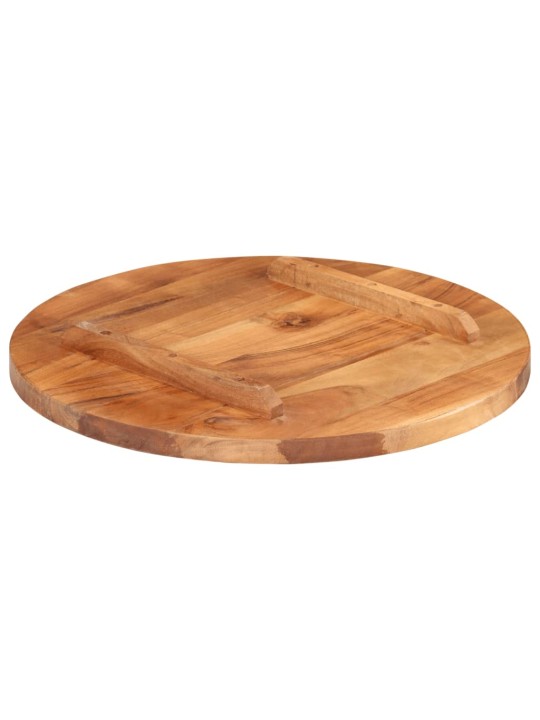 Stolní deska masivní akáciové dřevo kulatá 25–27 mm 50 cm
