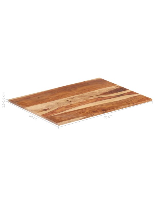 Stolní deska masivní akáciové dřevo 15–16 mm 60 x 90 cm