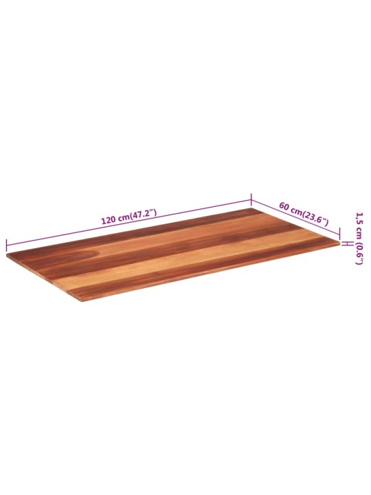 Stolní deska masivní akáciové dřevo 15–16 mm 60 x 120 cm
