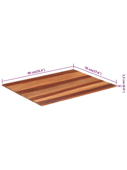 Stolní deska masivní akáciové dřevo 15–16 mm 70 x 90 cm