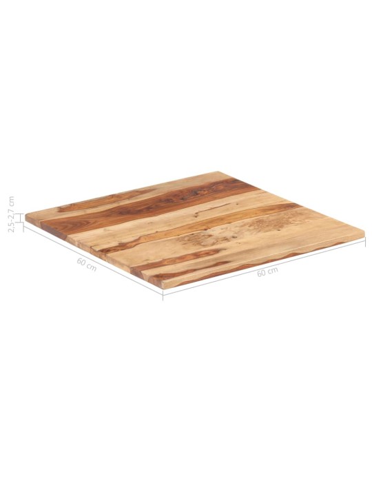 Stolní deska masivní akáciové dřevo 25–27 mm 60 x 60 cm