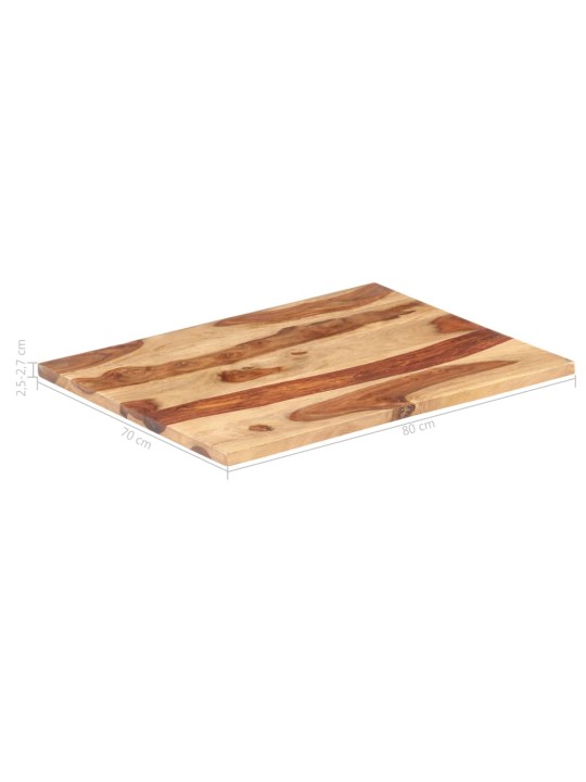 Stolní deska masivní akáciové dřevo 25–27 mm 70 x 80 cm
