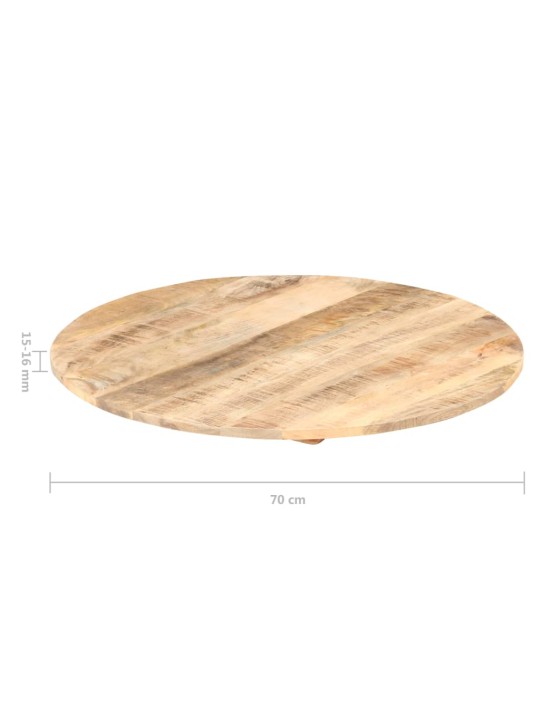 Stolní deska masivní mangovníkové dřevo kulatá 15–16 mm 80 cm