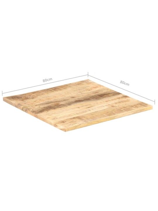 Stolní deska masivní mangovníkové dřevo 25–27 mm 80 x 80 cm