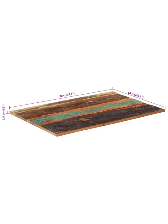 Obdélníková stolní deska 60×90 cm 15–16 mm recyklované dřevo
