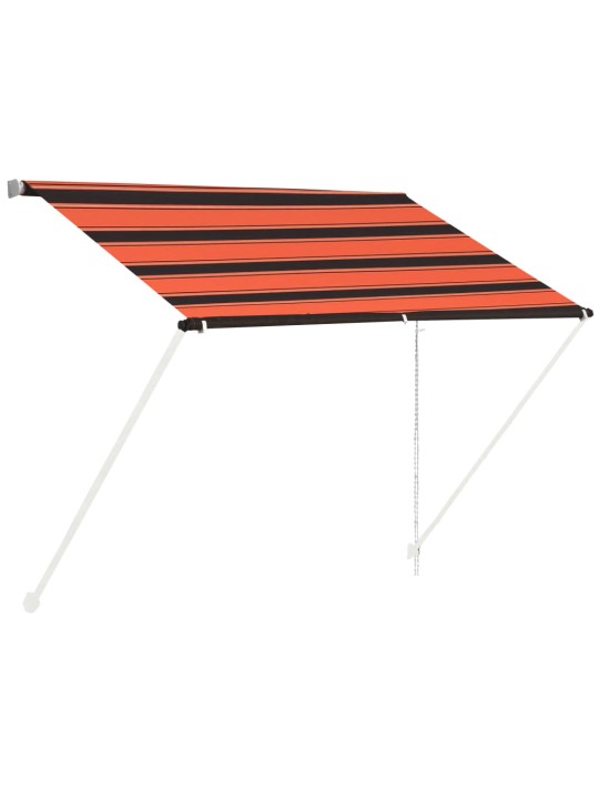 Zatahovací markýza 100 x 150 cm oranžovo-hnědá