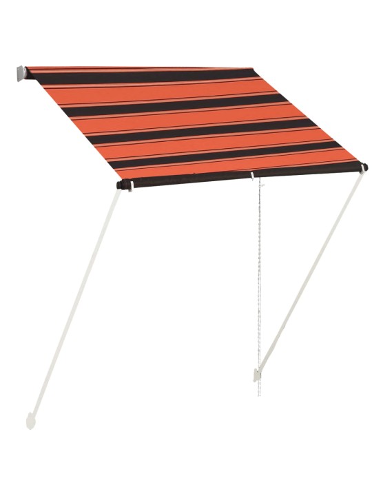 Zatahovací markýza 150 x 150 cm oranžovo-hnědá