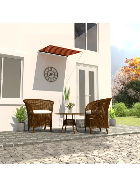 Zatahovací markýza 150 x 150 cm oranžovo-hnědá