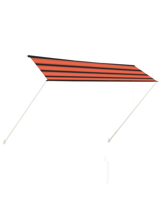 Zatahovací markýza 300 x 150 cm oranžovo-hnědá