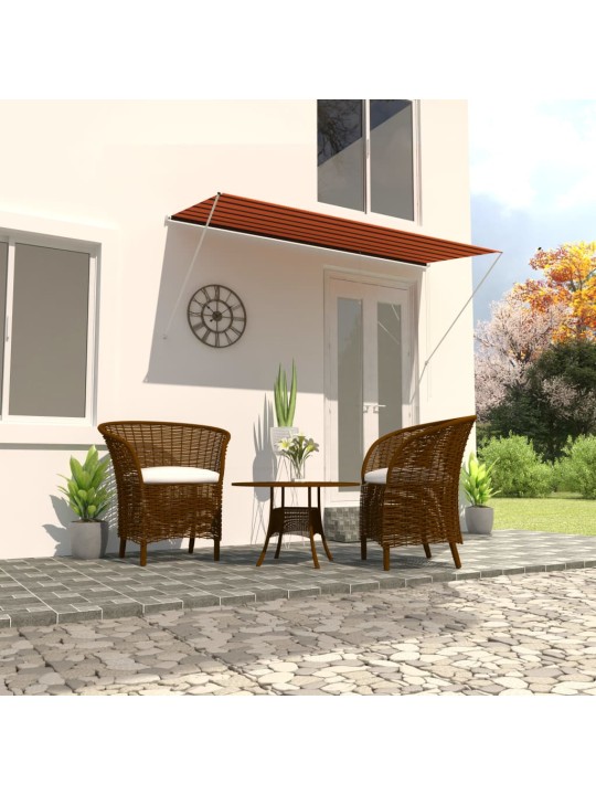 Zatahovací markýza 300 x 150 cm oranžovo-hnědá